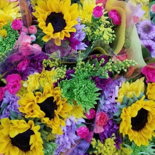 Yellow Sunflower Bright Mix Bouquet